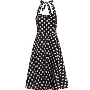 Small Medium halter polka dot dress